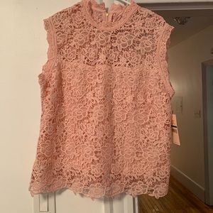 Nanette Lepore Sleeveless Lace top NWT